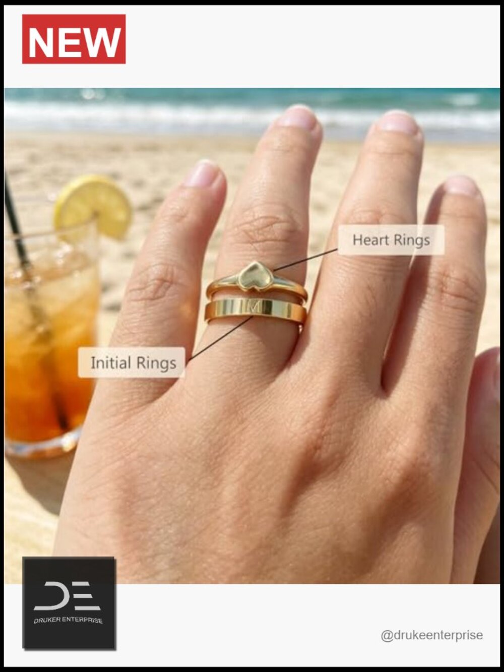 14K Gold Filled Stackable Love Rings Non Tarnish Dainty Wedding Bands - Picture 7 of 7